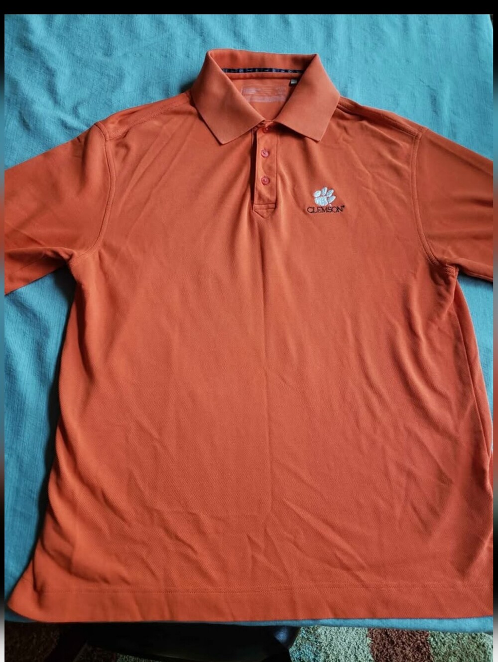 Cutter & Buck CLEMSON TIGERS Short Sleeve Polo w/ Embroidered Tiger Paw